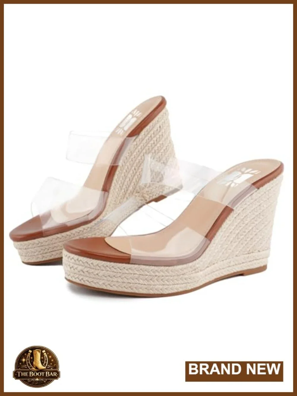 Espadrille Wedge Sandals, Open Toe Platform Slides, High Wedge Heel for